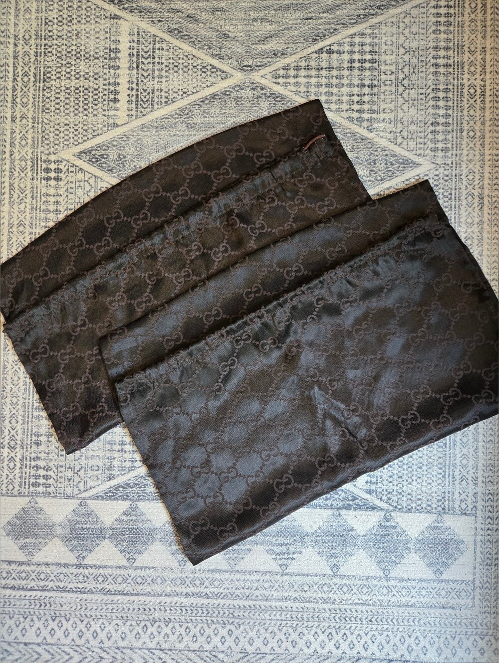 Gucci Black Monogram Dust Bags - Set of 2